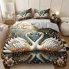 Crown Swan Gemstone Duvet Cover Set High-Definition Print 1 Duvet Cover + 2 Pillowcases Inserts For Home And Dorm
