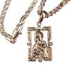 Square Virgin Inlaid Zircon Pendant Rose Gold Color Necklace Female Color-preserving Jewelry Gift