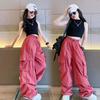Girls Hip Hop Joggers Pants Girls Cargo Pants Teenage Straight Trousers High Waist Vintage Casual Streetwear Baggy Pants