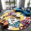 3D Flower Round Carpet Living Room Decoration Floor Mats for Home Bedroom Anti-SlipPlayroom Decor Rug Non-slip Mat