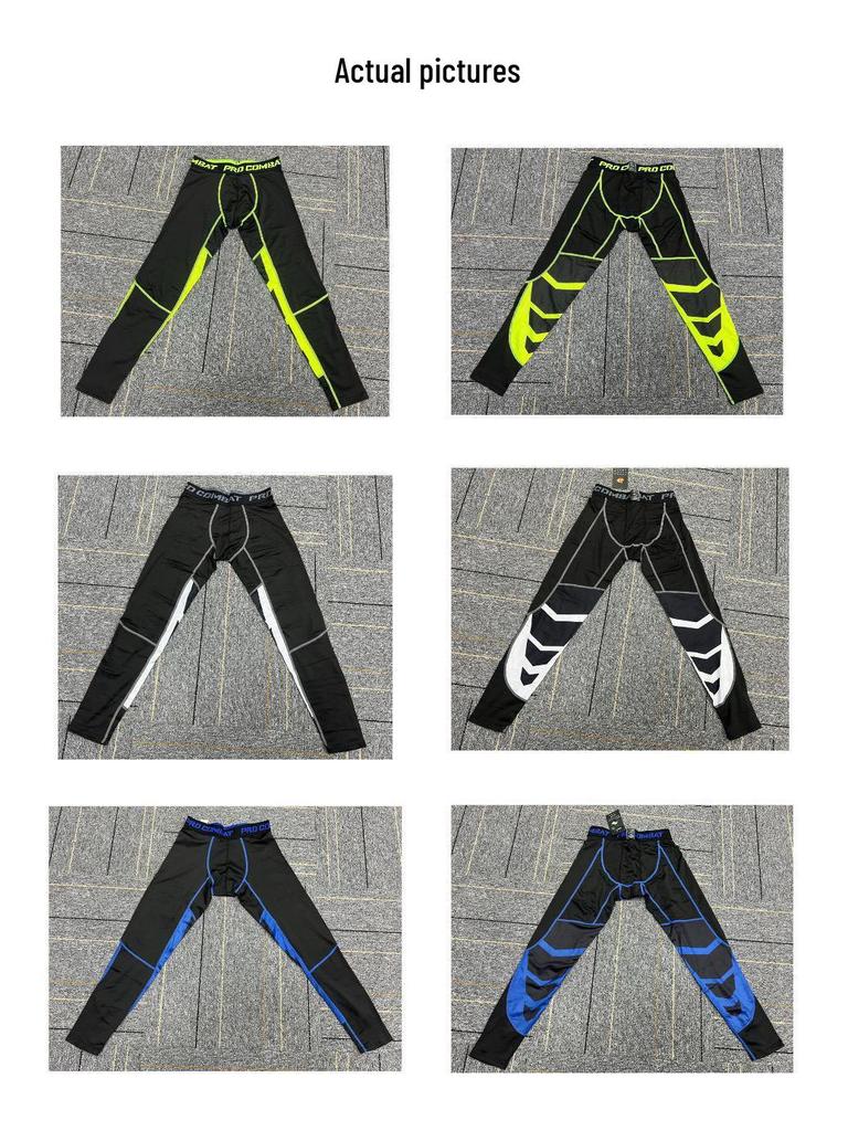 Men's Quick-Dry Compression Pants for Cycling, Running, Football, Basketball, and Fitness Training.