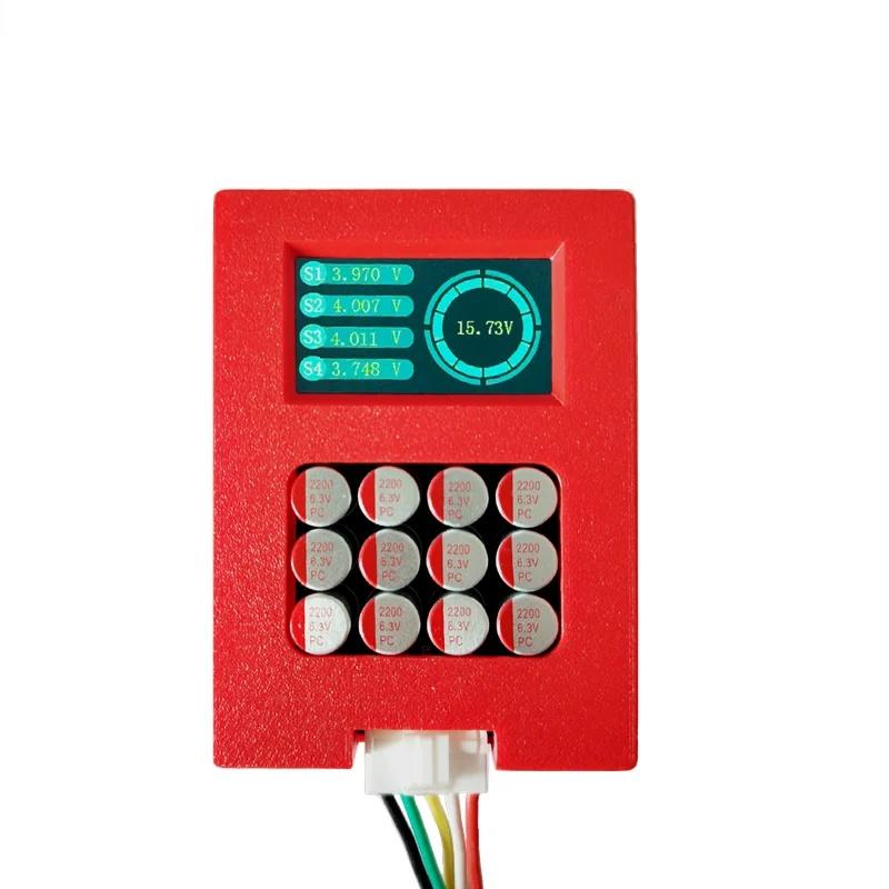 Heltecbms 5A Lipo/lifepo4 active balancer 4s with Voltage Dispaly 12V Lithium Battery Energy transfer Active Equalizer