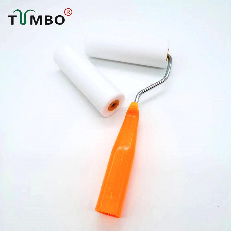 High-Density Oily Sponge Latex Paint Roller - 4" Flat Head, Solvent Resistant, No Dead Corners for Easy Color Change