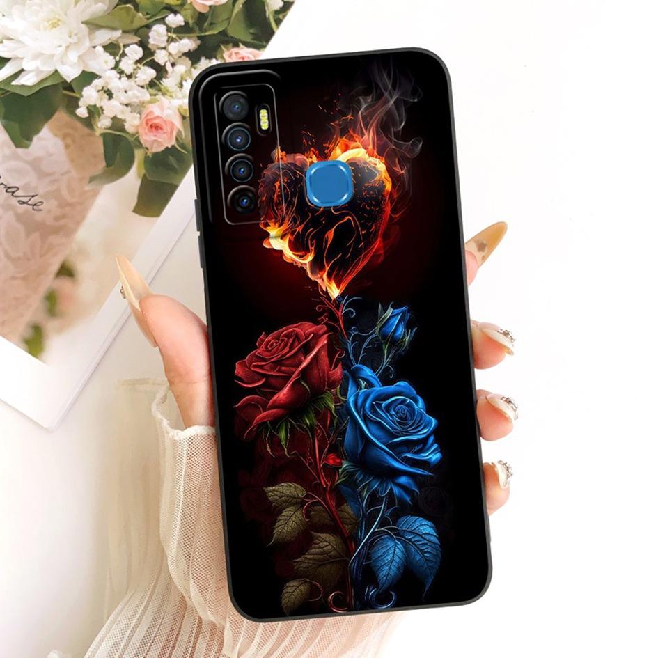 For Infinix Note 7 Lite Case X656 Popular Floral TPU Cover Soft Silicone Phone Cases For Infinix Hot 9 Pro Funda Hot9 Play Shell