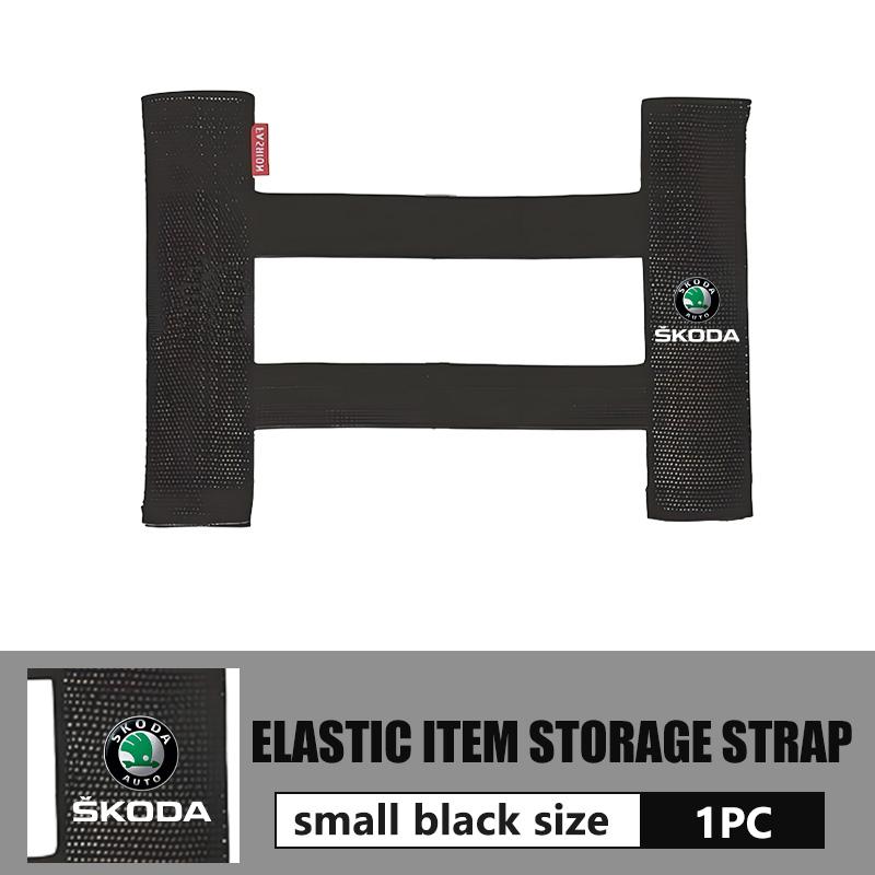 VIJT4 For Skoda Car Interior Organizer Back Rear Trunk Storage Mesh Fixed Straps Fabia 1 2 Octavia a7 RS Superb Rapid Yeti Karoq