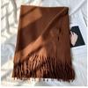 Autumn and Winter New Solid Color Scarf Imitation Cashmere Scarf Women's Warm Shawl Scarf