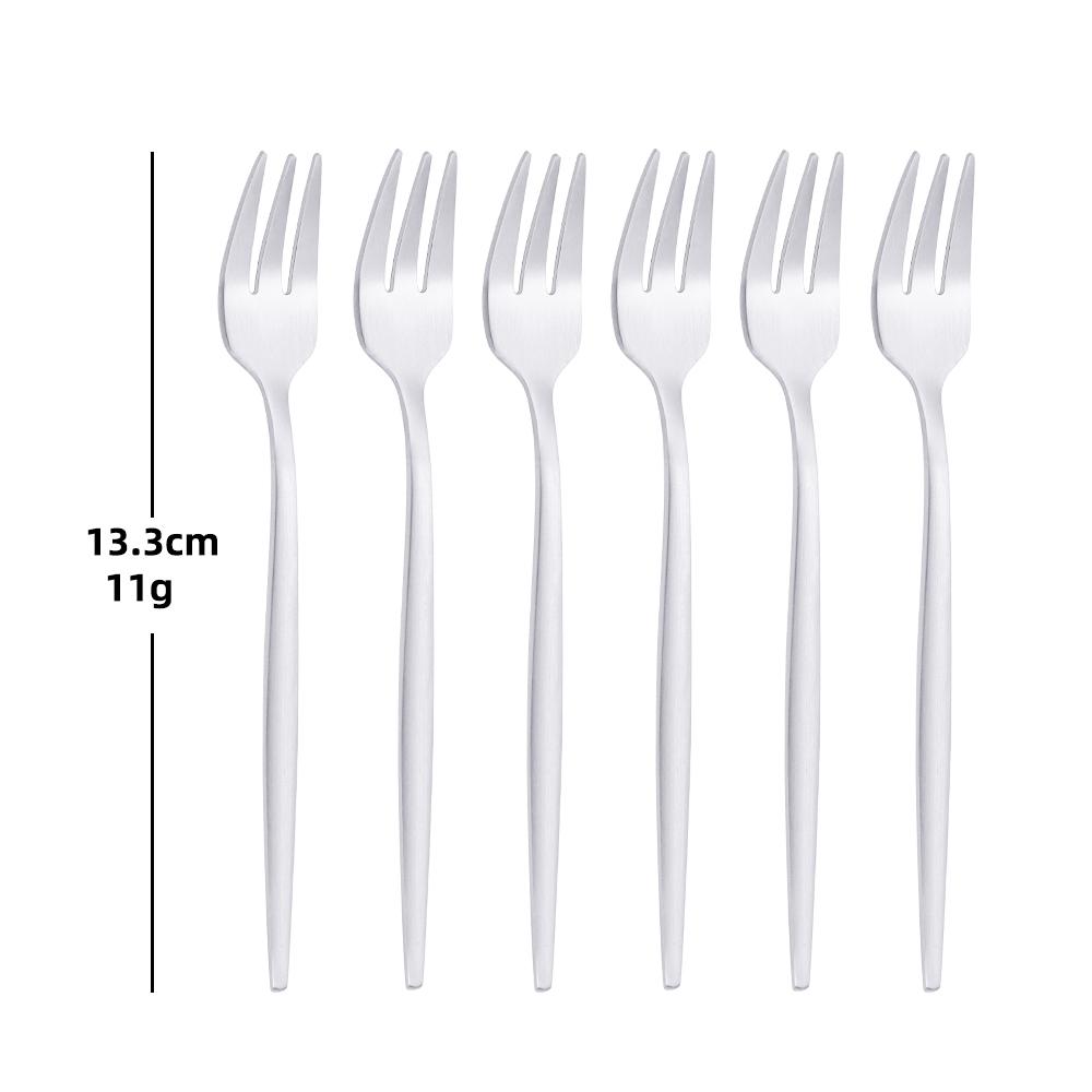 6 предметов золотые чайные вилки из нержавеющей стали вилка для фруктов торт закуски салат кофе вилка зеркальная столовая посуда набор столовых приборов кухонная утварь