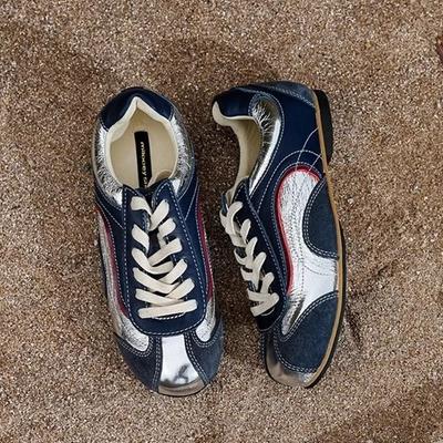 Теннисные кроссовки на шнуровке для походов Кроссовки Комфортные повседневные туфли на плоской подошве Женская спортивная обувь высокого качества Женские кроссовки