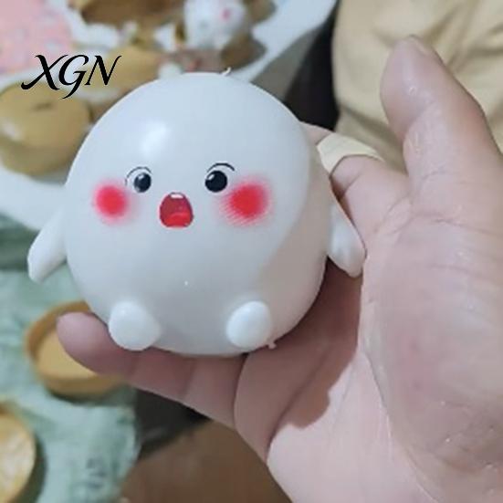 Hand Squeeze Stress Ball Cartoon Steamed Bun Toy with Steamer, Relief Dough Exercise Sensory Fidget Toy, Anti-Anxiety Steamer