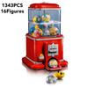 Creative Ideas The Prize Machine Coin-operated Vending Machine Building Blocks Creative 21358 Retro Toy Kids Christmas Gifts