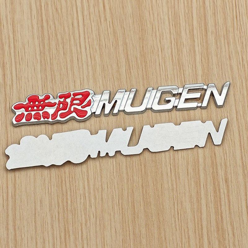 3D Металлические Буквы Логотип Mugen для Решетки Радиатора Автомобиля Наклейка на Задний Багажник Боковой Значок на Крыло для Автомобильных Аксессуаров Экстерьера