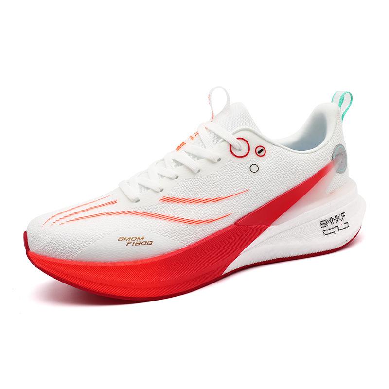 New Carbon Board Running Shoes Men's Spring and Autumn Youth Ultra-light Professional Racing Student Sports Shoes Lightweight and Breathable