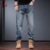 Jieleinuo Мужские джинсы из выстиранного денима прямого кроя в американском ретро-стиле