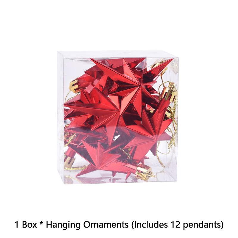 Рождественское украшение Пятиконечная звезда Рождественская елка Подвесные украшения Звезды Подвеска Рождество Новый год Вечеринка Домашнее украшение