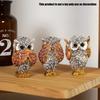 Owl Statue Figurine Set Of 3 Hear No See No Speak No Animal Sculpture Ornaments Home Office Tabletop Decoration