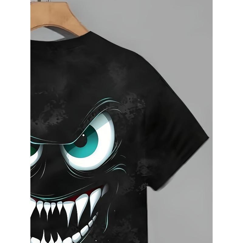 European sizes Men'S Short-Sleeve T-Shirt with 3D Digital Printing, Suitable for Casual Outings, Running, And Fishing