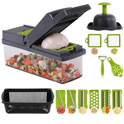 Многофункциональная овощерезка 12 в 1, измельчители, терка с корзиной, измельчитель фруктов, картофеля, терка для моркови