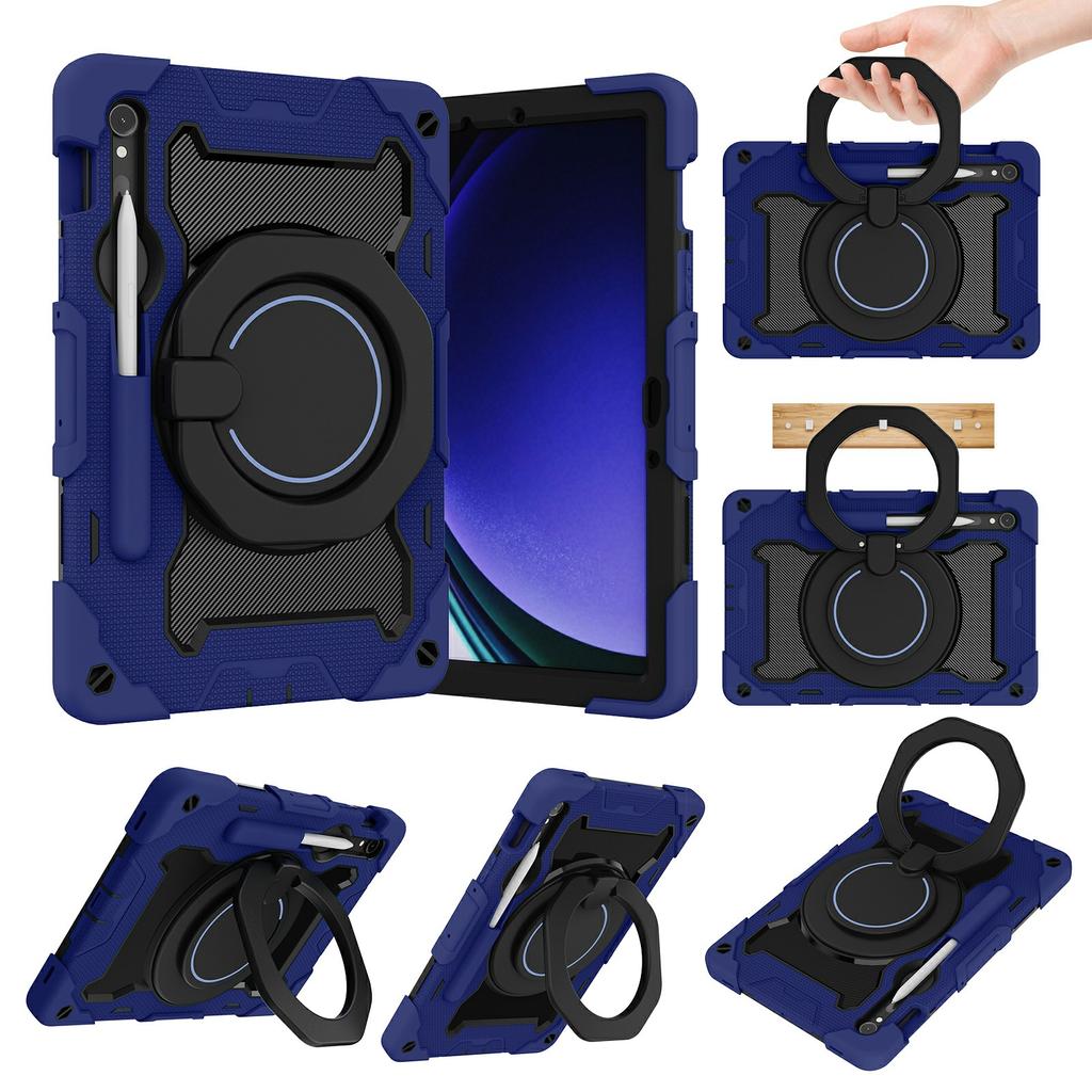 Kickstand Case for Samsung Galaxy Tab S10 Lite/S9 FE/S9 PC + Silicone Shockproof Rugged Tablet Cover