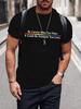 Summer Mens Casual Short Sleeve Tshirt Round Neck Band Pride Month Printed Black Tee
