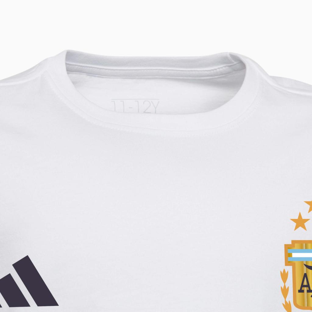 Adidas Argentina Messi 10 Outdoor Casual Sports Crew Neck Short Sleeve T-Shirt Men Tops White IM7654