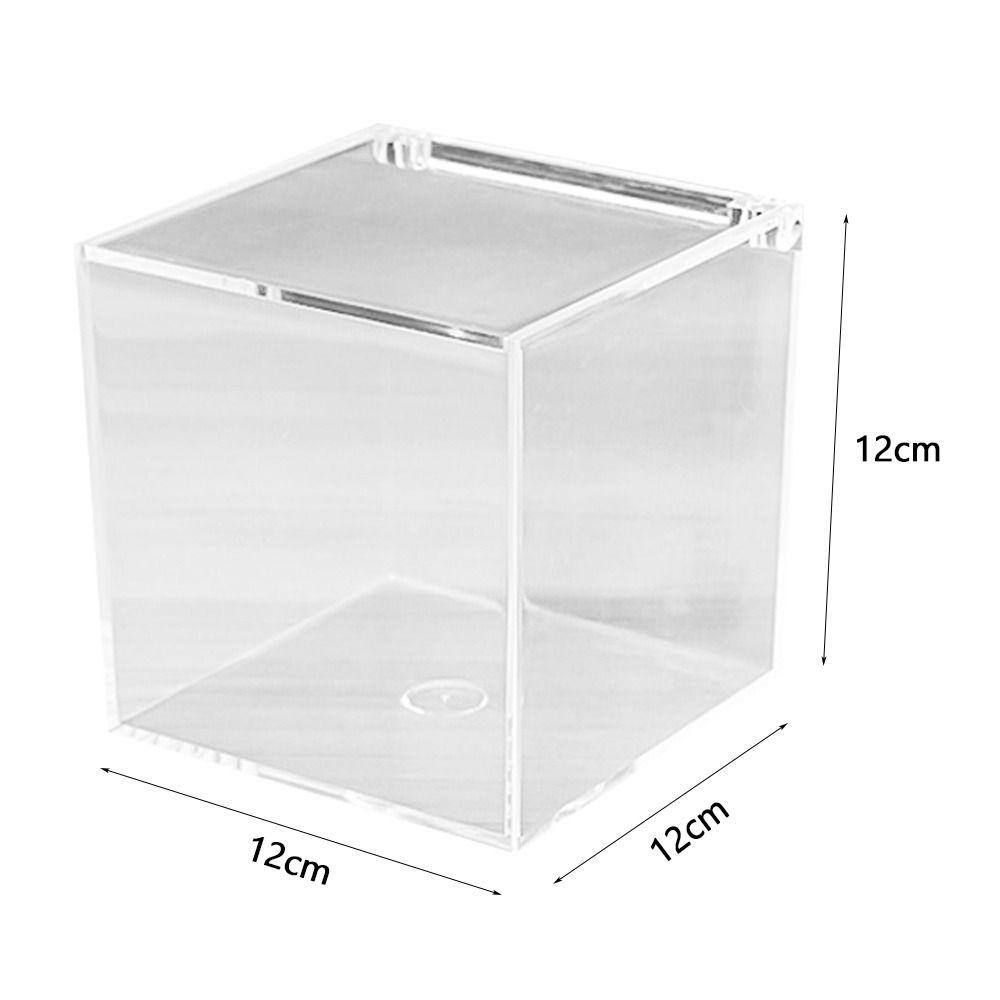 Пластиковая коробка с откидной крышкой, разных размеров, для демонстрации аниме-моделей, прочная пылезащитная крышка, для дома