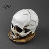 Durable Resin Knife Block Skull Holder, Spooky Skeleton Head Stand with 7 Organizer Slots, Halloween Horror Cutter Rack for Gothic Kitchen Countertop