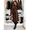 2024 Women's Winter Fashion Double-Breasted Tie Wool Coat