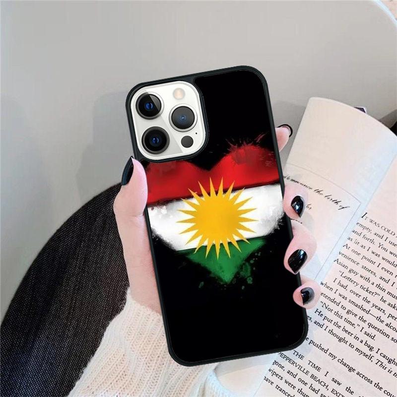 Чехол для телефона с флагом Курдистана Для iPhone 17 Air 16 15 13 12 11 14 Pro Max MAX 14 Plus Чехол coque