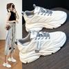 Весенняя женская обувь для папы, новые летние спортивные повседневные белые туфли, кроссовки