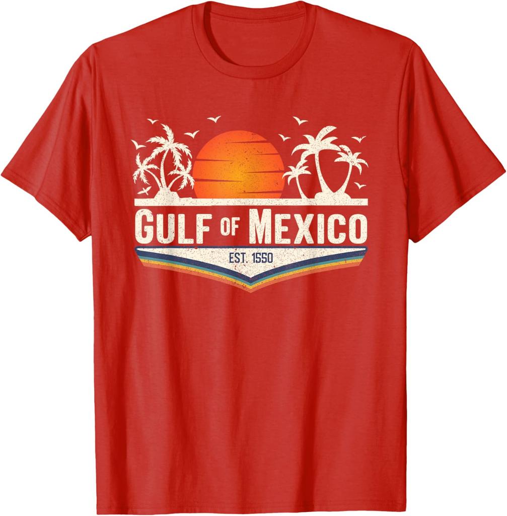 Gulf Of Mexico Retro Vintage Beach Present Gift Unisex T-Shirt