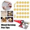 Heat Welding Tips Wood Burning Pen Tips Kit Soldering Iron Head Set Pyrography Marking 26 Letters