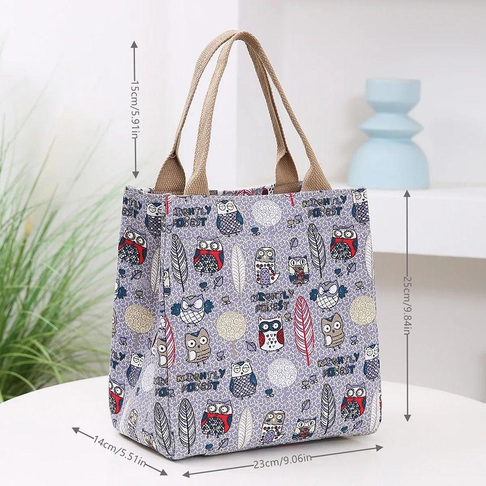 Cartoon Lunchbox Thickening Tote Bag Cute Storage Bag  Work