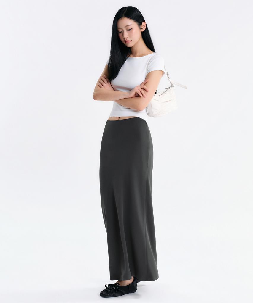 Musinsa Standard Woman Women'S Fluid Maxi Skirt [Gray]
