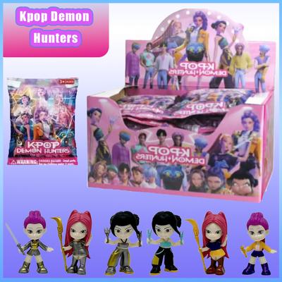 НОВЫЙ Аниме K-pop Охотники на демонов Кукла Виниловая игрушка Руми Мира Зои Персонаж Слепая коробка Украшение Игрушка Детские игрушки Рождественский подарок