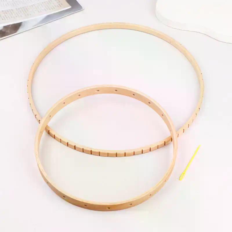 Wooden Round Weaving Hoop Loom Handmade Wall Hanging Craft DIY Home Decor Tool