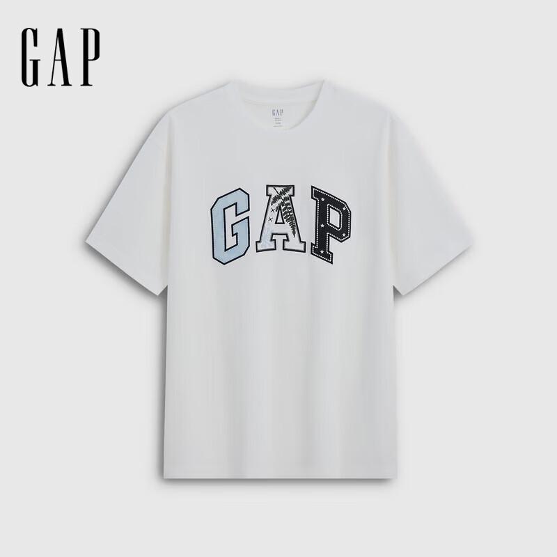 Gap Унисекс футболка свободного кроя с вышивкой логотипа
