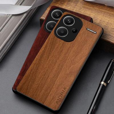 Модный чехол для Xiaomi Redmi Note 13 Pro Plus, чехол из искусственной кожи с деревянным узором для redmi note 13 pro, чехол