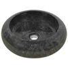 VidaXL Évier Pierre Naturelle Marbre Noir Lavabo Lave-Mains Vasque Toilette 142766