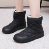Женские модные повседневные зимние ботинки с толстой флисовой подкладкой, водонепроницаемая хлопковая обувь, универсальные зимние теплые удобные короткие ботинки