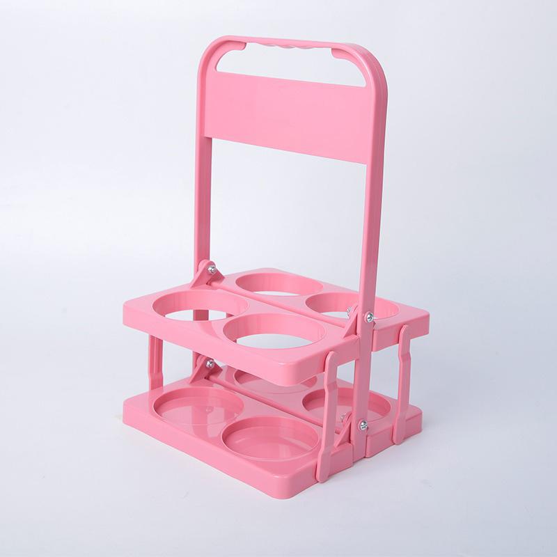 Портативная пластиковая складная стойка для пива, держатель для пивных бутылок, корзина для напитков, многоразовая стойка для коктейлей, прочный органайзер для стаканов, стойка для вина