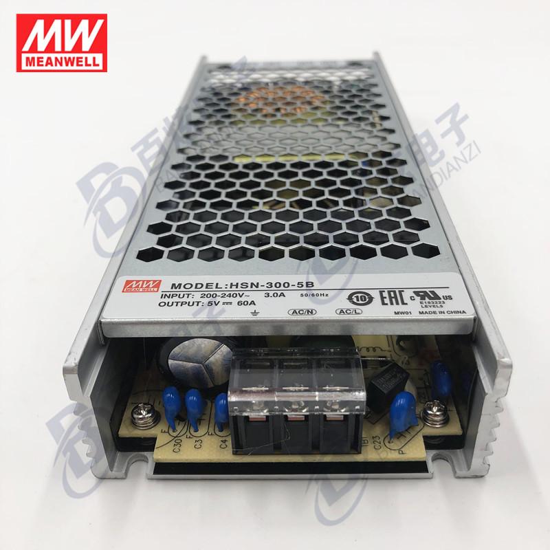 Mingwei HSN-300-5B 300 Вт 5 В 60 А Тонкий импульсный блок питания для дисплеев