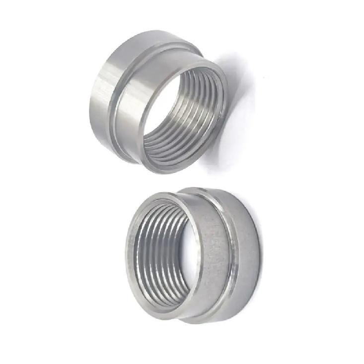 M20x1.5 Stainless Steel 304 Mounting Nut, Featuring a Stepped Welding Head and Internal Threads, Universal Automotive Component