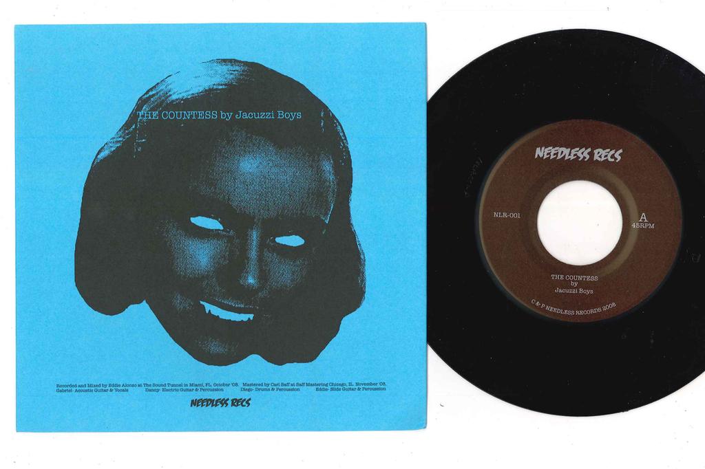 7-дюймовая пластинка JACUZZI BOYS / WOVEN BONES - Countess / Grown Crazy NLR001 NEEDLESS RECS 2009 US Рок Б/у