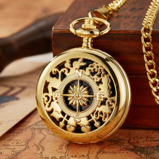 Pocket Watch Chic Portable Precise Print Compass Pocket Watch Hiking Pocket Watch Compass Outdoor Compass Camping Supplies
