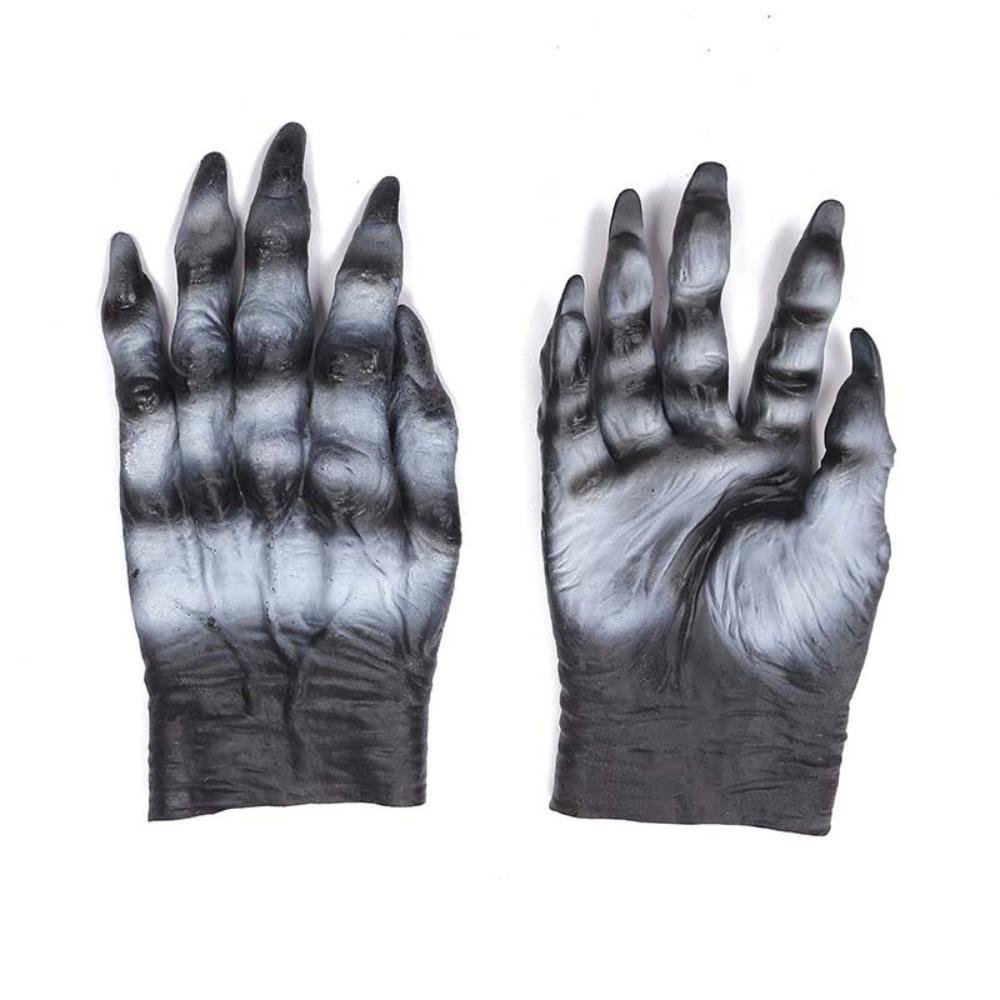 Водонепроницаемые перчатки оборотня, имитация, виниловые, реквизит для макияжа для вечеринки, перчатки для косплея на Хэллоуин, карнавал