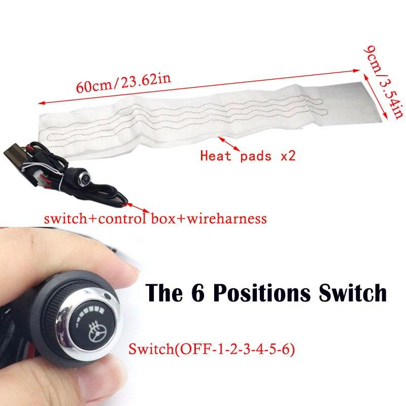 Универсальные комплекты обогревателей рулевого колеса автомобиля, автомобильные грелки, автомобильный обогреватель, круглые чехлы на колеса с переключателем для автомобилей 60X9 см