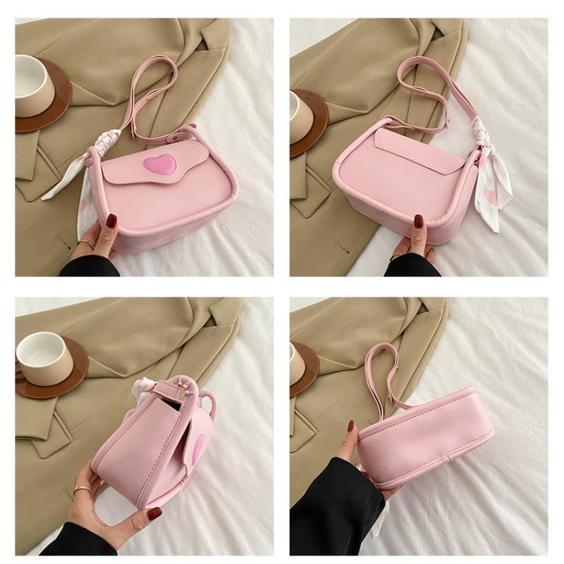 Модная маленькая квадратная сумка лето новая простой стиль универсальная на плечо мессенджер нишевая вставка любовь подмышечная сумка