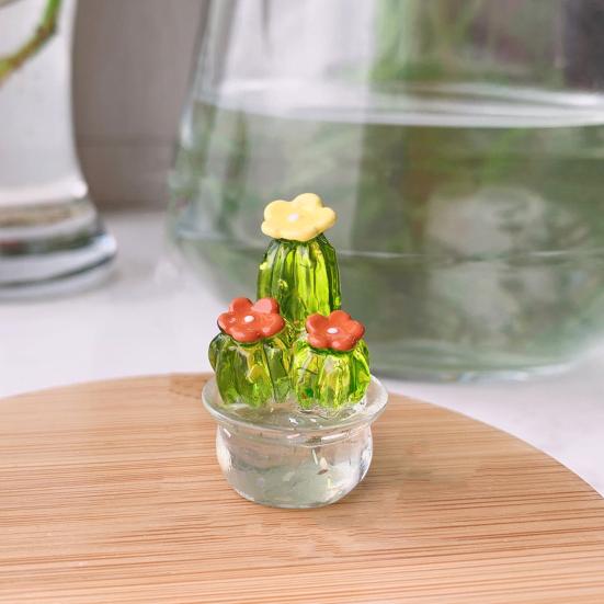 Декор интерьера ручной работы уникальный очаровательный миниатюрный настольный кактус ремесло бонсай орнамент