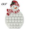 Christmas Gift for Kids Wooden Santa Snowman Advent Calendar, 24-Day Countdown Box with Claus Decoration Numbered Drawers, Tabletop Decor, Candy Mini