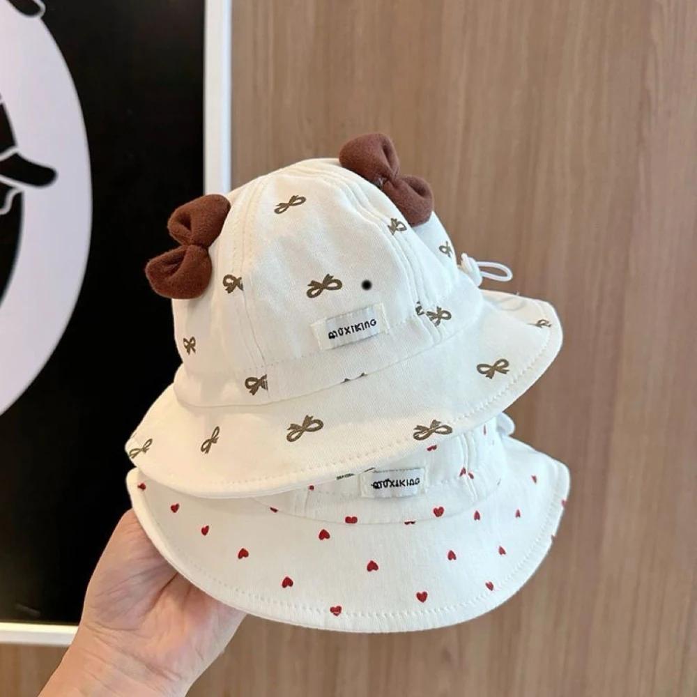 Baby fisherman hat spring and fall thin section sweet and lovely sunshade fisherman hat summer sun hat